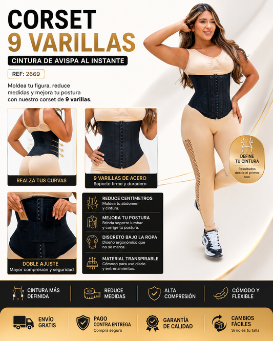 Corset 9 Varillas Moldeador